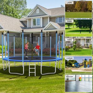 Trampoline pliable pour enfants de 10 pieds avec filet de sécurité pour la remise en forme en intérieur - Product Image 5