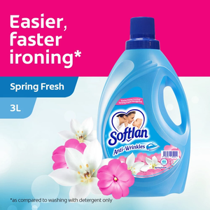 Adoucissant concentré anti-rides SOFTLAN 3L SPRING FRESH de qualité supérieure, liquide assouplissant et détergent pour le linge - Product Image 4