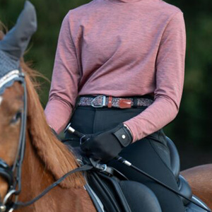 Guantes de equitación de alta calidad con inserciones elásticas, refuerzo elástico en la muñeca, sujeción con velcro para las riendas. - Product Image 5