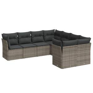 Large Adjustable Feet <b>Grey</b> PE <b>Rattan</b> Garden <b>Sofa</b> Set Adjustable Feet Garden Sets - Product Image 2