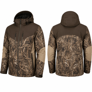 Chaqueta de Caza para Hombre MEGAMAPLE, de Tela Suave, Manga Larga, con Estampado Floral por Sublimación, Transpirable, que Absorbe la Humedad, de Poliéster/Algodón - Product Image 1