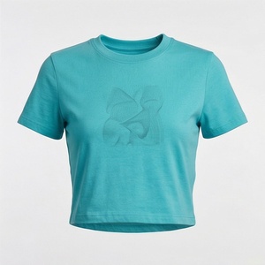 Tops Cortos de Algodón Personalizados para Mujer, con Ombligo Expuesto, Suaves, Transpirables, Ropa Deportiva Premium, Color Personalizado - Product Image 1