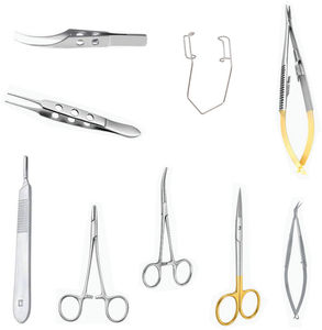 Juego de Instrumentos Microquirúrgicos Oftálmicos Chan Tara con Certificación CE Clase II, 9 Piezas, 5 Años de Garantía para Ojos Humanos y Animales, Venta al Por Mayor - Product Image 1
