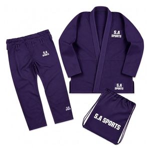 Uniforme de Jiu Jitsu Brasileño de Competición en Morado Violeta Brillante, Equipo de Alta Resistencia a la Tensión, BJJ Gis - Product Image 1