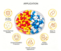 Cápsulas Vacías de Color Personalizado, Grado Farmacéutico, Gelatina HPMC, Tamaños 000 a 5, para Llenado de Suplementos