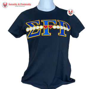 T-shirt en jersey personnalisé pour femmes, 100% coton, broderie de la sororité Sigma Gamma Rho - Product Image 1
