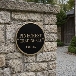 Personalized Brass <b>Plaque</b> Custom Metal House Sign Heritage Property Entrance Nameplate Bespoke Address Marker <b>Engraved</b> Door Sign - Product Image 4