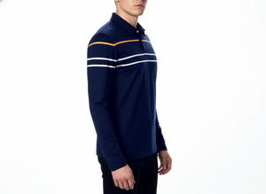 Camisa Polo de Manga Larga a Rayas para Hombre, Estilo Casual, para Negocios, Golf, Tenis, con Cuello y Botones - Product Image 5