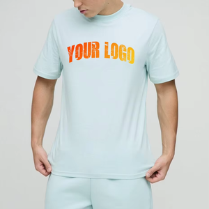 Ensemble décontracté 2 pièces imprimé streetwear pour homme – Short côtelé et T-shirt légers, personnalisables avec logo – Survêtement de détente pour l'été - Product Image 2