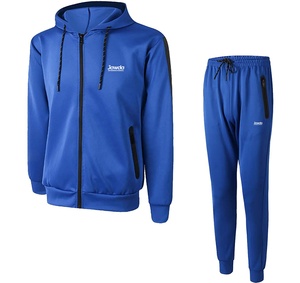 Ensembles de survêtements de sport respirants personnalisés pour hommes de haute qualité avec fermeture éclair en molleton de coton pour l'hiver, grandes tailles, logo personnalisé - Product Image 2