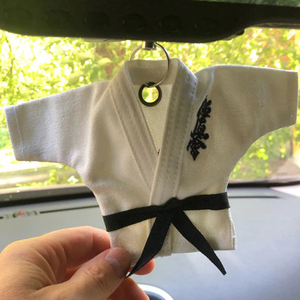 Mini Martial Arts Outfit Keychain BJJ Gi <b>Jiu</b> <b>Jitsu</b> Karate Taekwondo Judo Custom Thread Training <b>Gift</b> - Product Image 4
