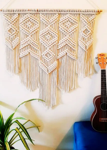 Hecho a mano moderno bohemio macramé algodón colgante de pared único hogar arte decoración personalizable tapiz decoración de pared para el hogar - Product Image 2