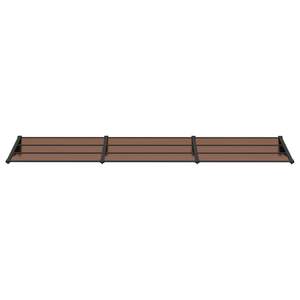 Toldo de policarbonato negro duradero de 141.1 x 35.4 pulgadas para gazebo y pérgola - Product Image 3