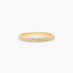 Women's Luxury Natural Round Brilliant Cut Pav Knife Edge Lotus Diamond Wedding <b>Ring</b> in White Gold - Product Image 1