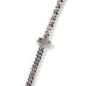 Pulsera de Cadena con Dijes de Moissanita en Plata de Ley 925, Diseño de Joyería Brillante y Elegante para Regalos y Estilismo - Product Image 1