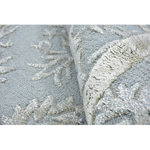 Tapis moderne à motifs floraux tufté à la main, bleu clair, tapis de luxe texturé fait main, taille personnalisée - Product Image 4