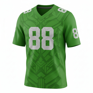 เสื้อฟุตบอลคอวีสีเขียวสำหรับผู้ชาย หมายเลข 88 พิมพ์ลายแบบซับลิเมชั่น ระบายเหงื่อได้ดี แขนสั้น ทรงปกติ สำหรับผู้ใหญ่ - Product Image 5