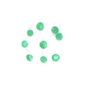 Émeraudes zambiennes naturelles, rondes calibrées de 5 mm, pierres précieuses facettées naturelles, prêtes à l'emploi pour la création de bijoux. - Product Image 3