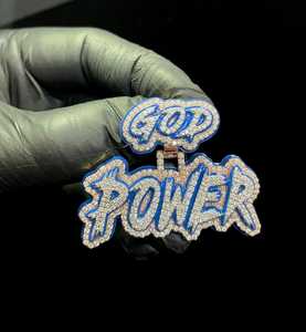 Collar con Nombre Personalizado que Brilla en la Oscuridad, Plata de Ley 925, Moissanita VVS, Dos Tonos, Lujoso, Unisex, Inicial Personalizada, Colgante con Cadena - Product Image 1