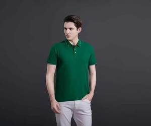 Camisas Casuales Personalizadas de Alta Pureza para Hombre, de Algodón Suave de Punto, Antiarrugas, de Secado Rápido, Manga Corta, con Logotipo Impreso Personalizado - Product Image 2