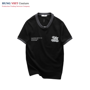 T-shirt mode unisexe pour hommes Logo sérigraphie de haute qualité Style décontracté col rond pas cher Design uni pour hommes - Product Image 1