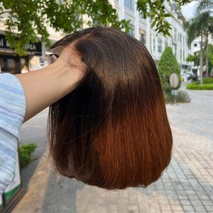 วิกผมตรงปลายตรงปลายสีน้ำตาลวิกผมลูกไม้ปิดส่วนกลางวิกผม - Product Image 6