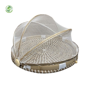 Natural rush mat food <b>cover</b> Kitchenware and <b>table</b> decoration Wholesale eco-friendly Made in Viet Nam - Product Image 2