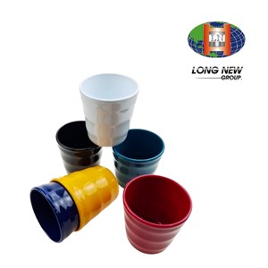 LONGNEW Custom PET <b>Plastic</b> Wavy Grip Multi-color Drinking Cup | Eco-Friendly Reusable Molded Cup | Taiwan Manufacturer - Product Image 3