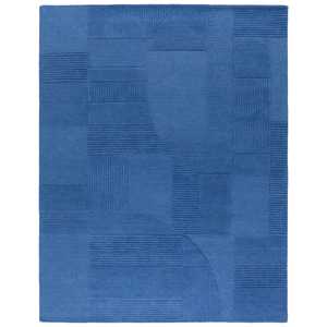 Tapis en laine tufté à la main de qualité supérieure, motif géométrique de designer, à poils bicolores, tapis d'appoint en laine tufté à la main - Product Image 6