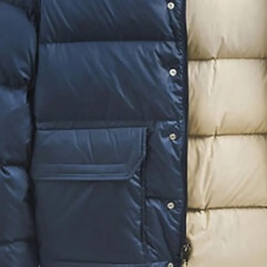 Unisex Navy Blue Bomber Jacket Waterproof Windproof Spring Coat Standard Fit Zipper Closure Solid Color <b>Camouflage</b> Pattern - Product Image 3