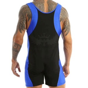 High Quality 100% Premium New Design Knitted Washed Breathable Eco-Friendly Quick Dry Spandex/Polyester O-Neck Casual <b>Wrestling</b> - Product Image 2