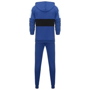 ชุดวอร์มผู้ชายสีน้ำเงินแบบ Color Blocking แขนยาว มีฮู้ด ซิป ดีไซน์สปอร์ต ลำลอง ใส่ได้ในฤดูใบไม้ร่วง ระบายอากาศได้ดี ผลิตจากโพลีเอสเตอร์และผ้าฝ้าย ทรงปกติ - Product Image 2