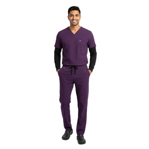 Conjunto de Uniformes Médicos para Hombre, Tela Transpirable, Ajuste Cómodo, Impresión de Logotipo Personalizado, Uniforme Médico al por Mayor, Ropa Práctica para Hospital y Clínica - Product Image 4