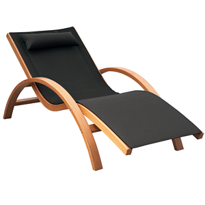 Sdraio Moderna in Teak e Alluminio con Cuscino in Olefin e Rete Traspirante per Patio, Terrazza e Bordo Piscina - Product Image 1