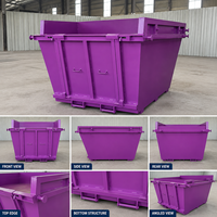 Conteneur à déchets de grande capacité, bac à déchets en acier robuste pour la collecte et le recyclage des déchets de construction