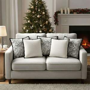 SOGA 5PC Modern Cream <b>and</b> <b>Black</b> Pillow <b>Cover</b> Set Abstract Minimalist Design for Sofa Decorative <b>Cushion</b> Cases - Product Image 6