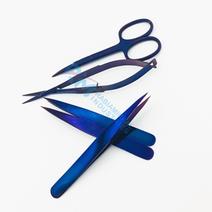 Pinzas de Cejas Inclinadas de Plasma Morado RMI, Tijeras de Cejas de Acero Inoxidable Sostenible para Uso Estético, Logotipo Personalizado - Product Image 5