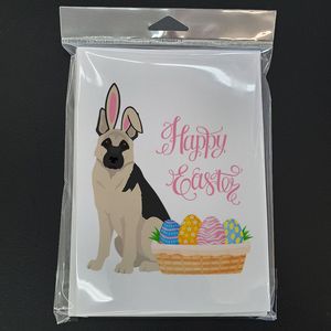 Whimsical A7 tamaño 5x7 negro plata pastor alemán Pascua tarjetas de felicitación paquete 8 tarjetas de nota en blanco con sobres - Product Image 3