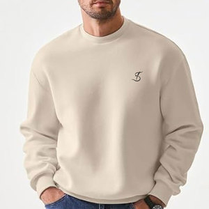Sweat-shirt oversize en coton/polaire à col rond, impression de logo personnalisée, nouveau style basique 2026 - Product Image 4