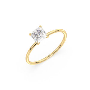 Proveedor Mayorista REYES, Anillo de Compromiso Solitario con Moissanita Corte Princesa de 0.9 Quilates, Plata de Ley 925, Joyería Certificada GRA - Product Image 1