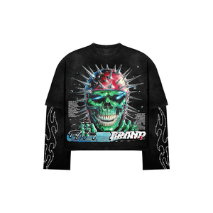 T-shirt décontracté pour homme personnalisé, style vintage délavé, impression DTG, 100% coton, coupe ample, tendance, impression numérique, manches courtes - Product Image 2