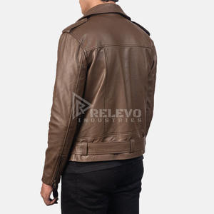 Veste en cuir véritable pour homme en gros, production de masse, usine d'habillement en cuir haute capacité - Product Image 5