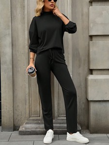 Conjunto deportivo para mujer, chándal ajustado de algodón y poliéster, chaqueta con cremallera, pantalones deportivos, transpirable, elástico, ropa deportiva para gimnasio. - Product Image 6