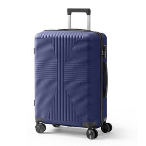 Navy Blue 24-Inch PP Trolley Case with Non-TSA Customs <b>Lock</b> Single <b>Suitcase</b> - Product Image 1