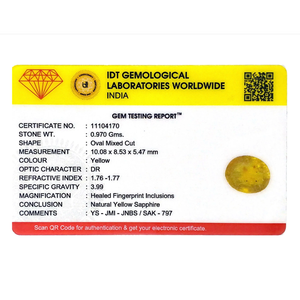 Yellow Sapphire 4.85 Carat Heart Cut Loose Gemstone for Fine Jewelry - Product Image 4