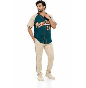 Maillot de baseball unisexe Mangoes Fashion à manches courtes 100 % polyester en maille respirante, sublimé, personnalisable avec le nom de l'équipe, idéal pour l'été - Product Image 4