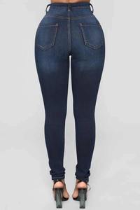 New Women's Fashion Retro Straight Leg Jeans Dark Blue High Waisted Wide Leg Jeans - Product Image 6