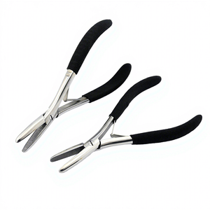 Pince à extensions de cheveux, coupe-précision en métal, poignées noires et jaunes - Product Image 5