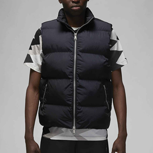 Gilet matelassé d'hiver personnalisé imperméable pour homme, chaud, respirant, sans manches, pour la randonnée et la course, col montant, haute performance - Product Image 1