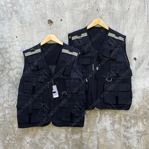 Gilet de chasse SET Hommes Solide photographie décontractée COTON Multi Poche Noir tir Gilet avec Gilets par AFAZISH - Product Image 2